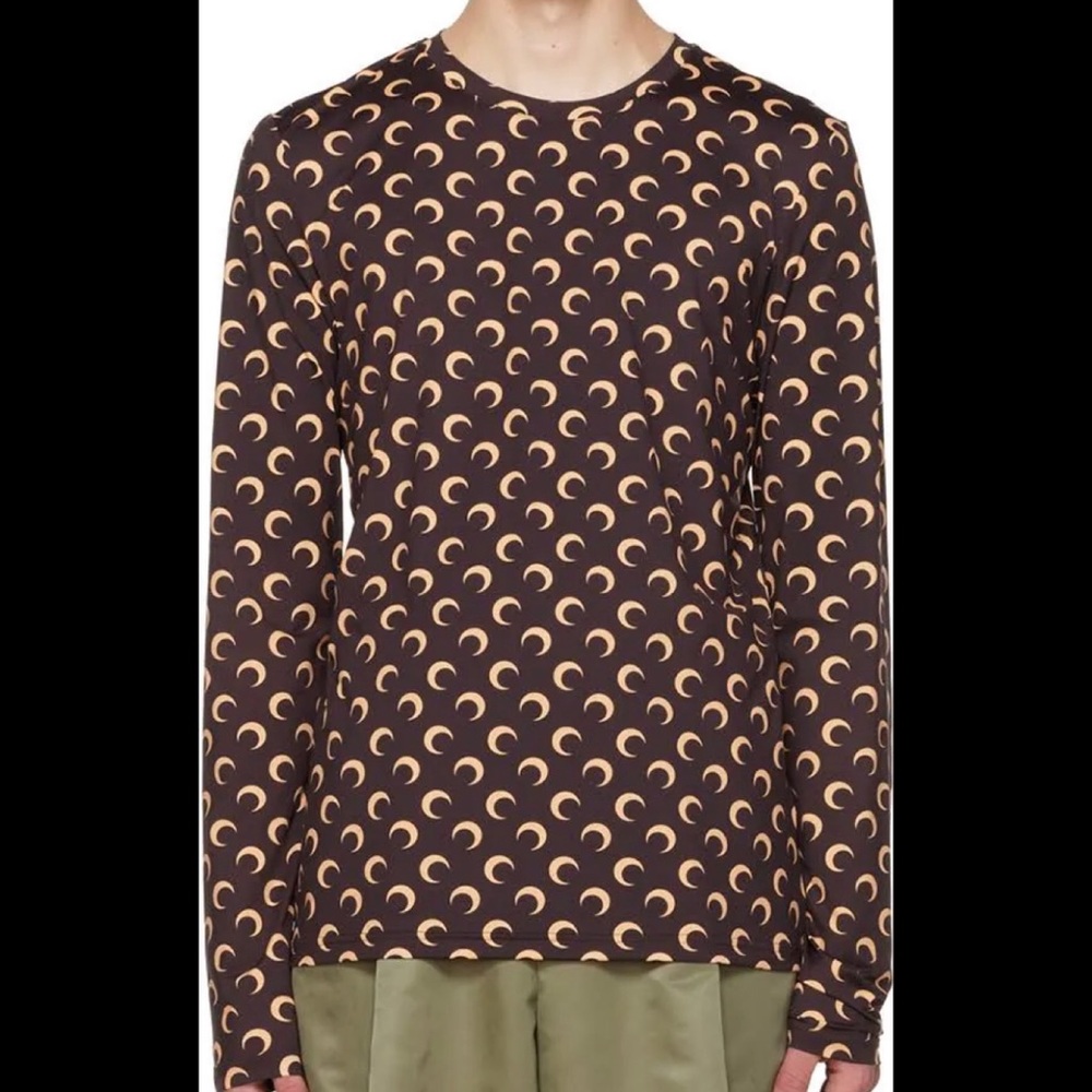 Marine Serre all over moon brown large fit top size Medium w/bag and tags